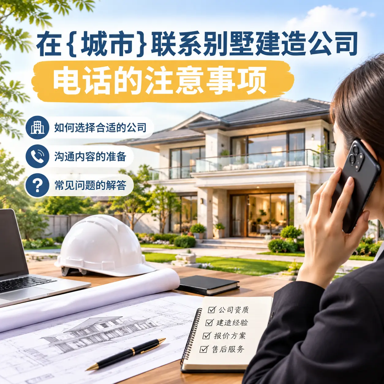 在榕江联系别墅建造公司电话的注意事项