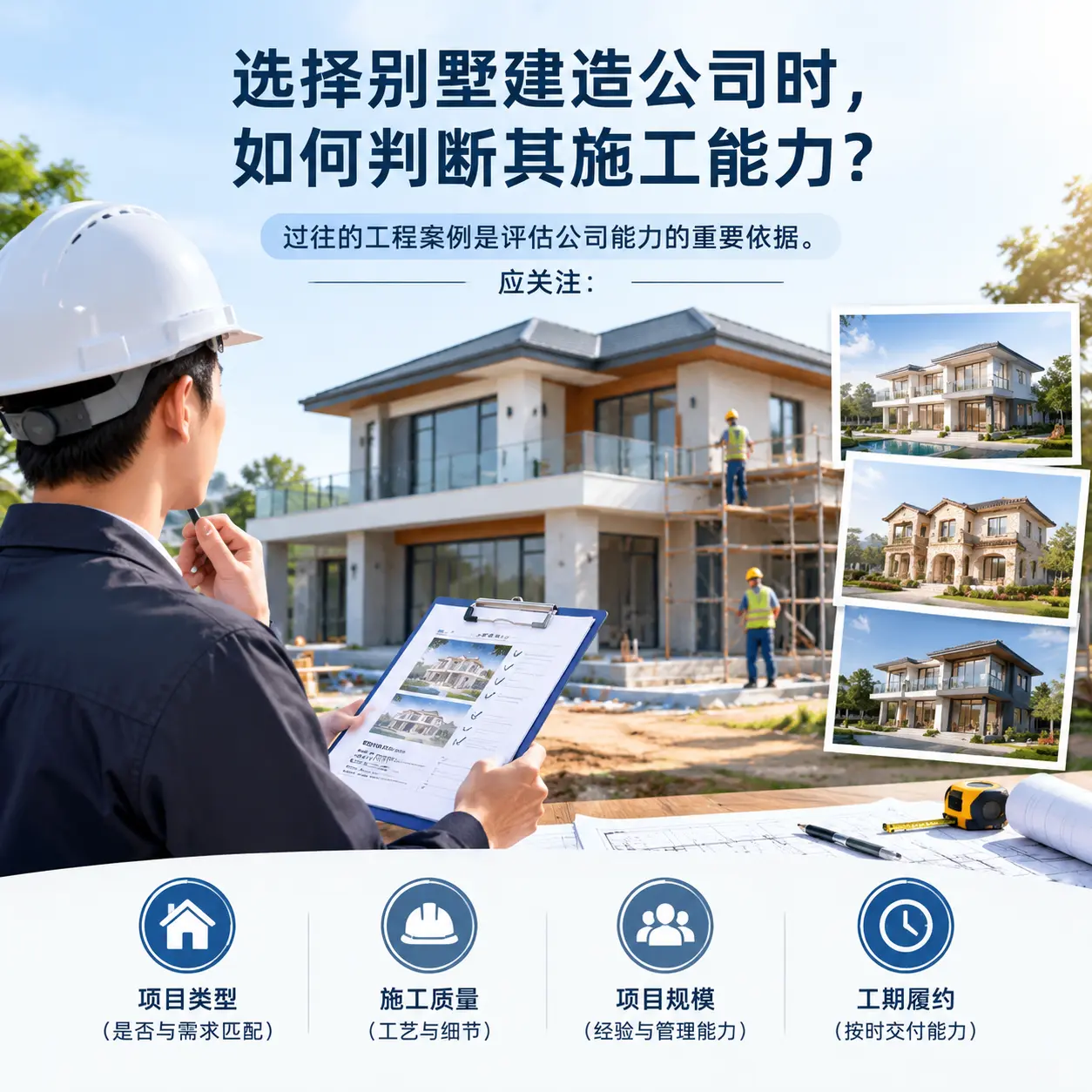 选择别墅建造公司时，如何判断其施工能力？